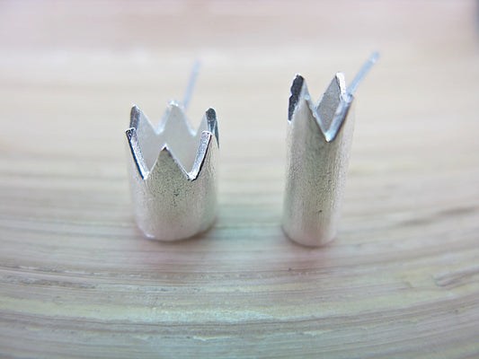 Crown Stud Earrings in 925 Sterling Silver Stud - Faith Owl