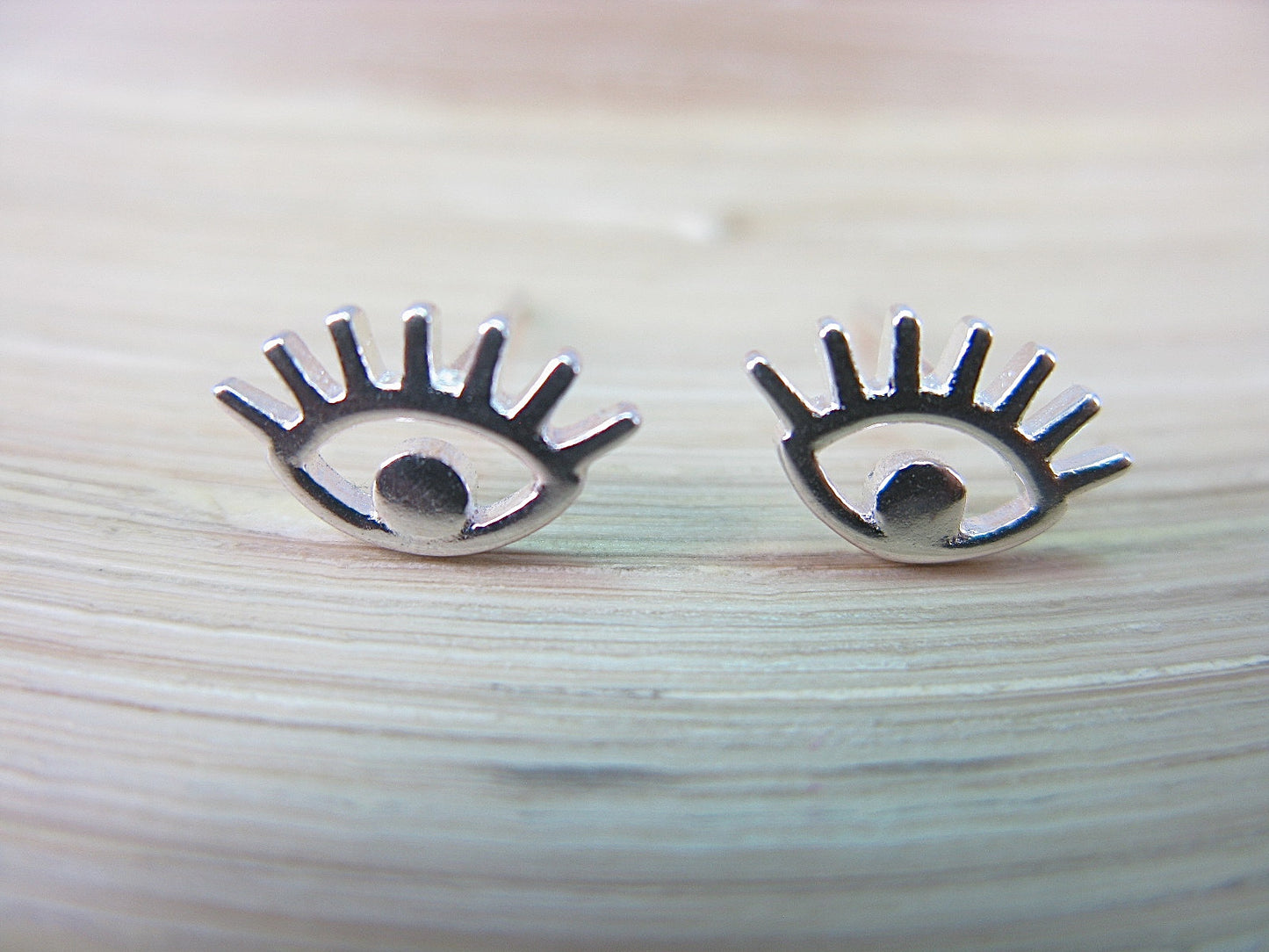 Eye Stud Earrings in 925 Sterling Silver Stud - Faith Owl