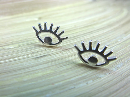 Eye Stud Earrings in 925 Sterling Silver Stud Faith Owl - Faith Owl