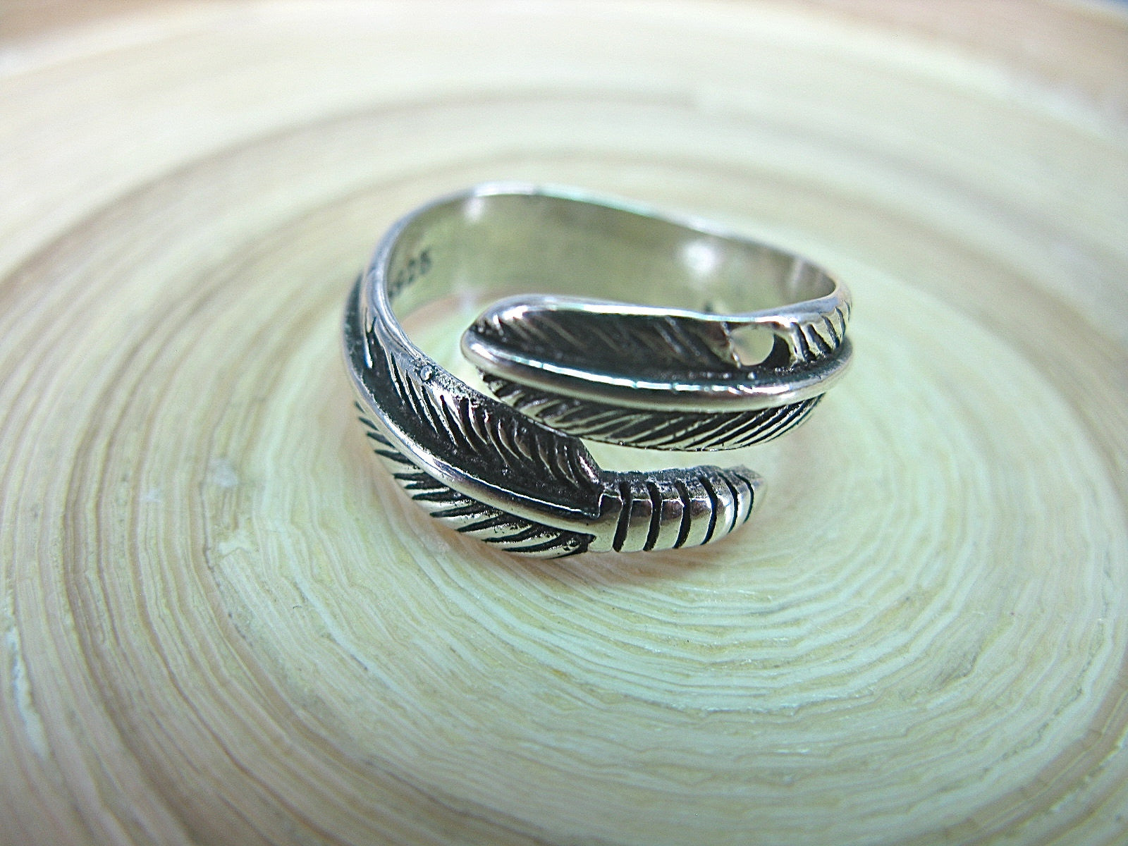 Leaf Ring in Oxidized 925 Sterling Silver Ring Faith Owl - Faith Owl