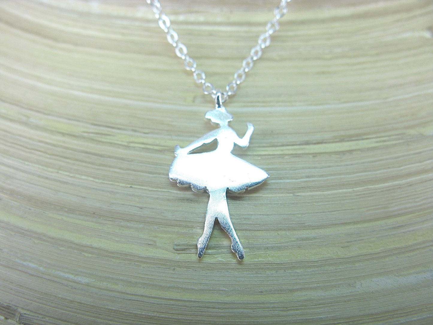 Ballet Dancer Necklace in 925 Sterling Silver Necklace - Faith Owl