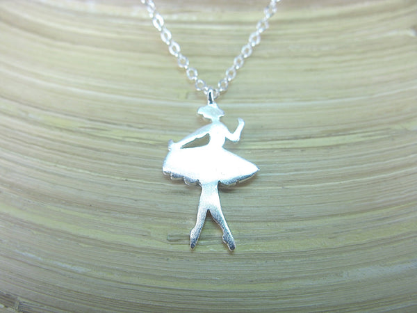 Ballet Dancer Necklace in 925 Sterling Silver Necklace - Faith Owl