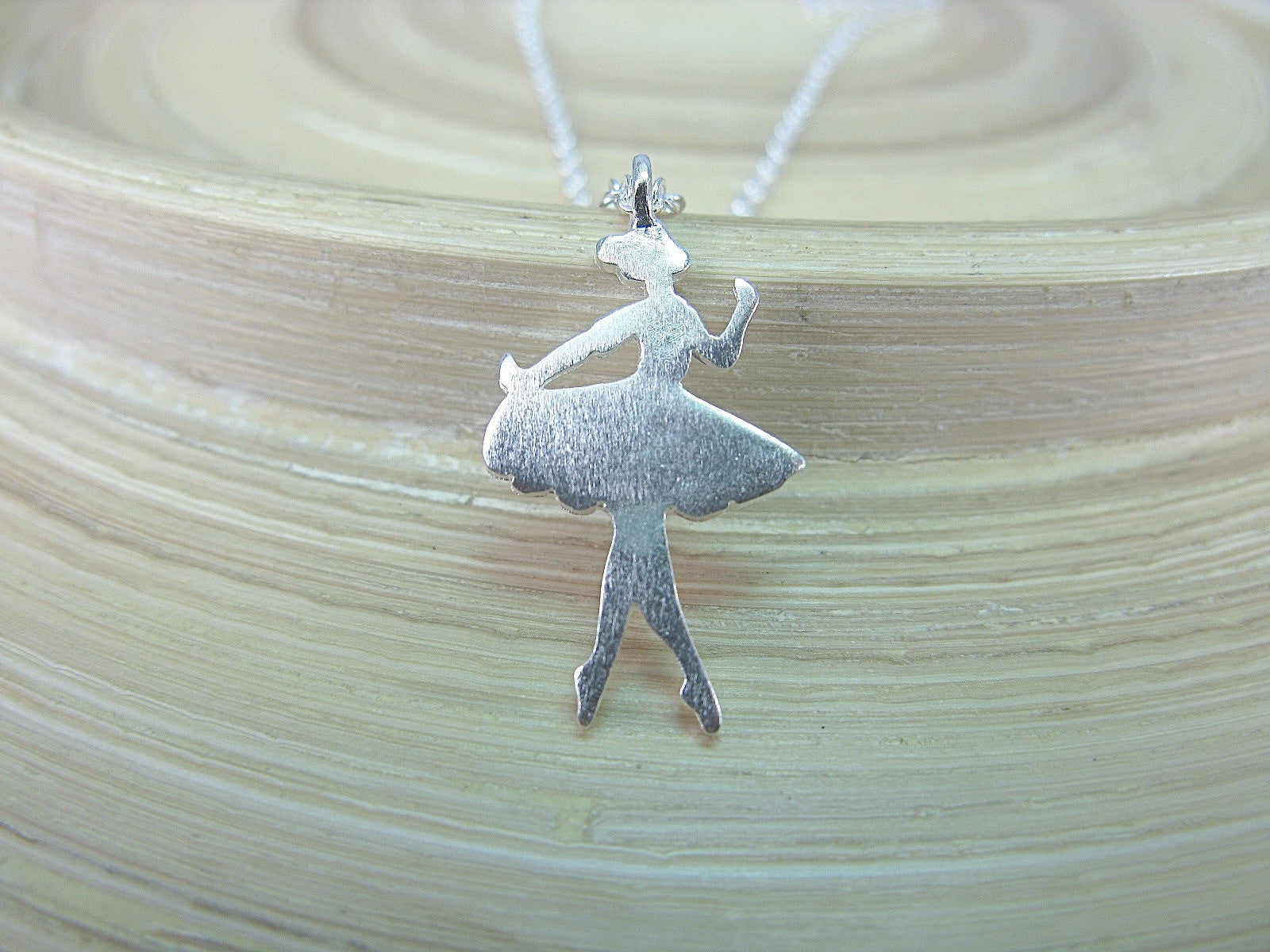 Ballet Dancer Necklace in 925 Sterling Silver Necklace - Faith Owl
