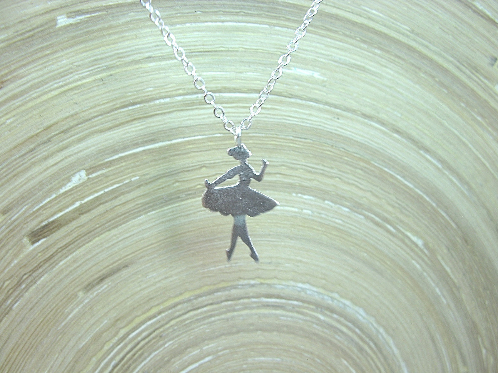 Ballet Dancer Necklace in 925 Sterling Silver Necklace - Faith Owl