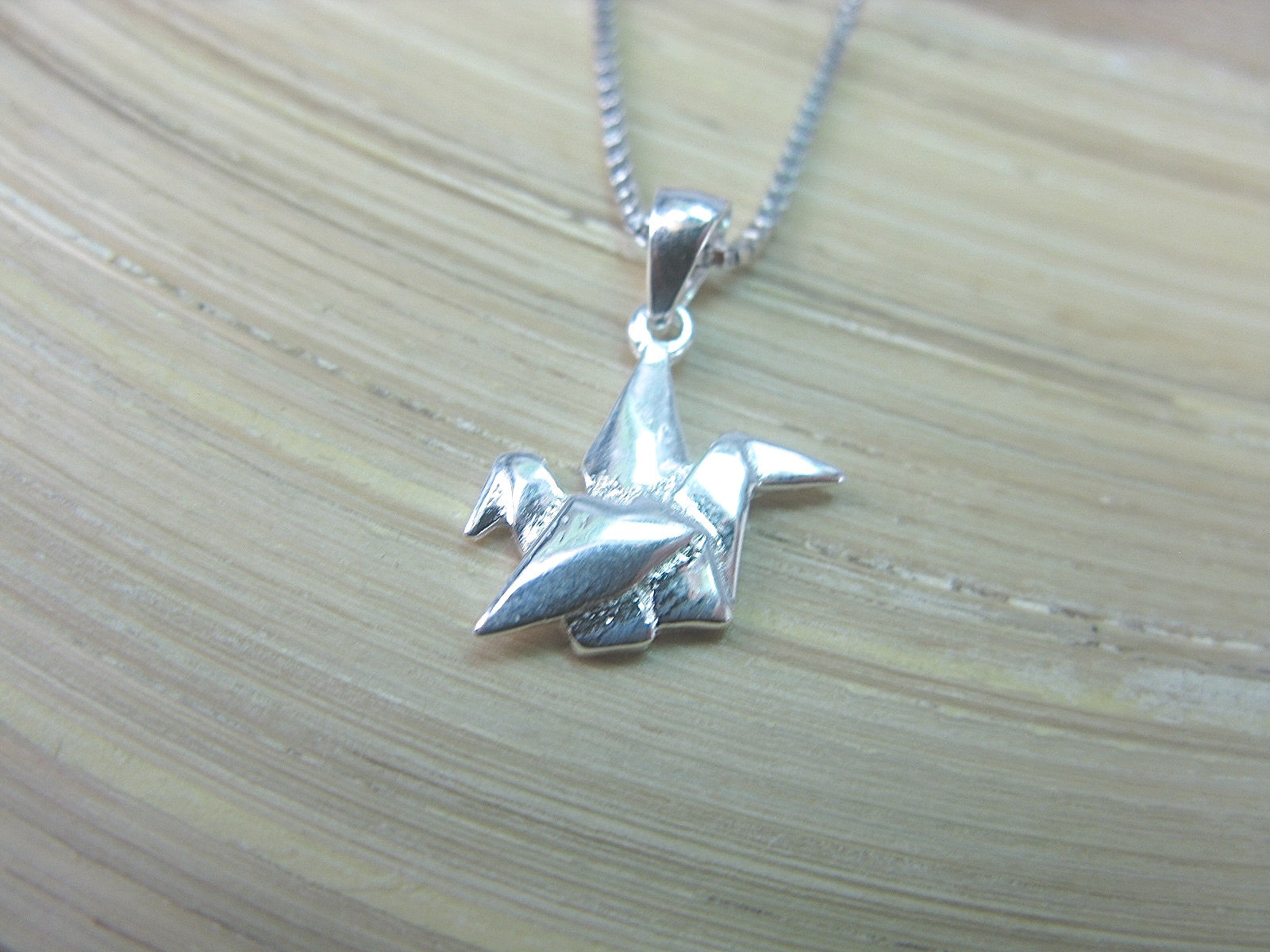 Origami Crane Necklace in 925 Sterling Silver Necklace Faith Owl - Faith Owl