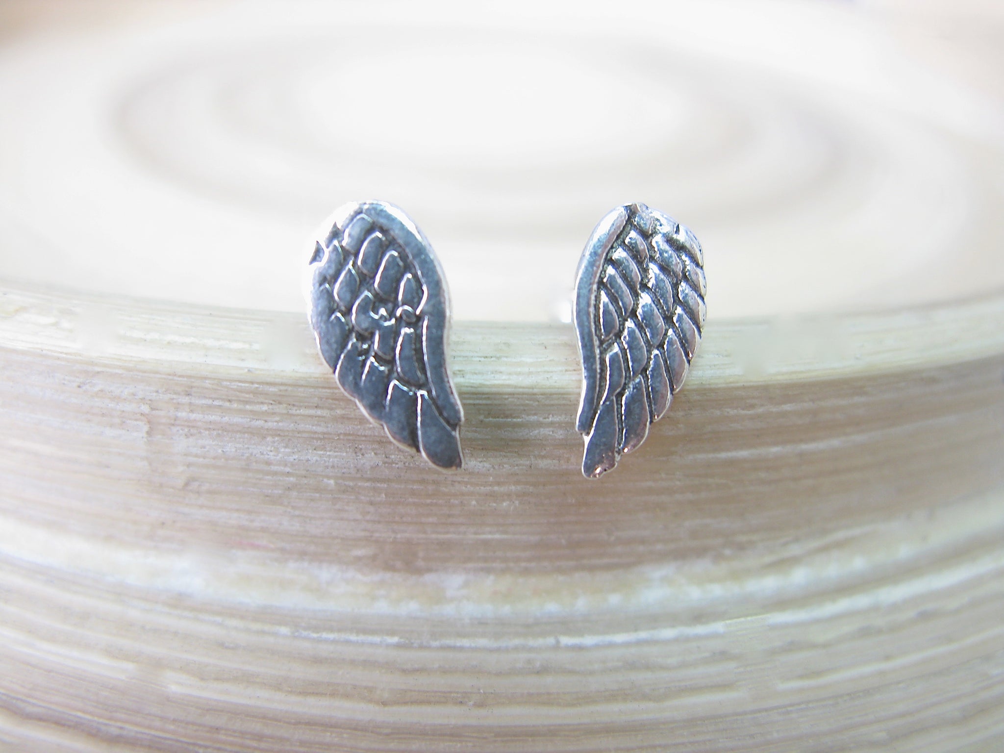 Angel Wings 925 Sterling Silver Stud Earrings