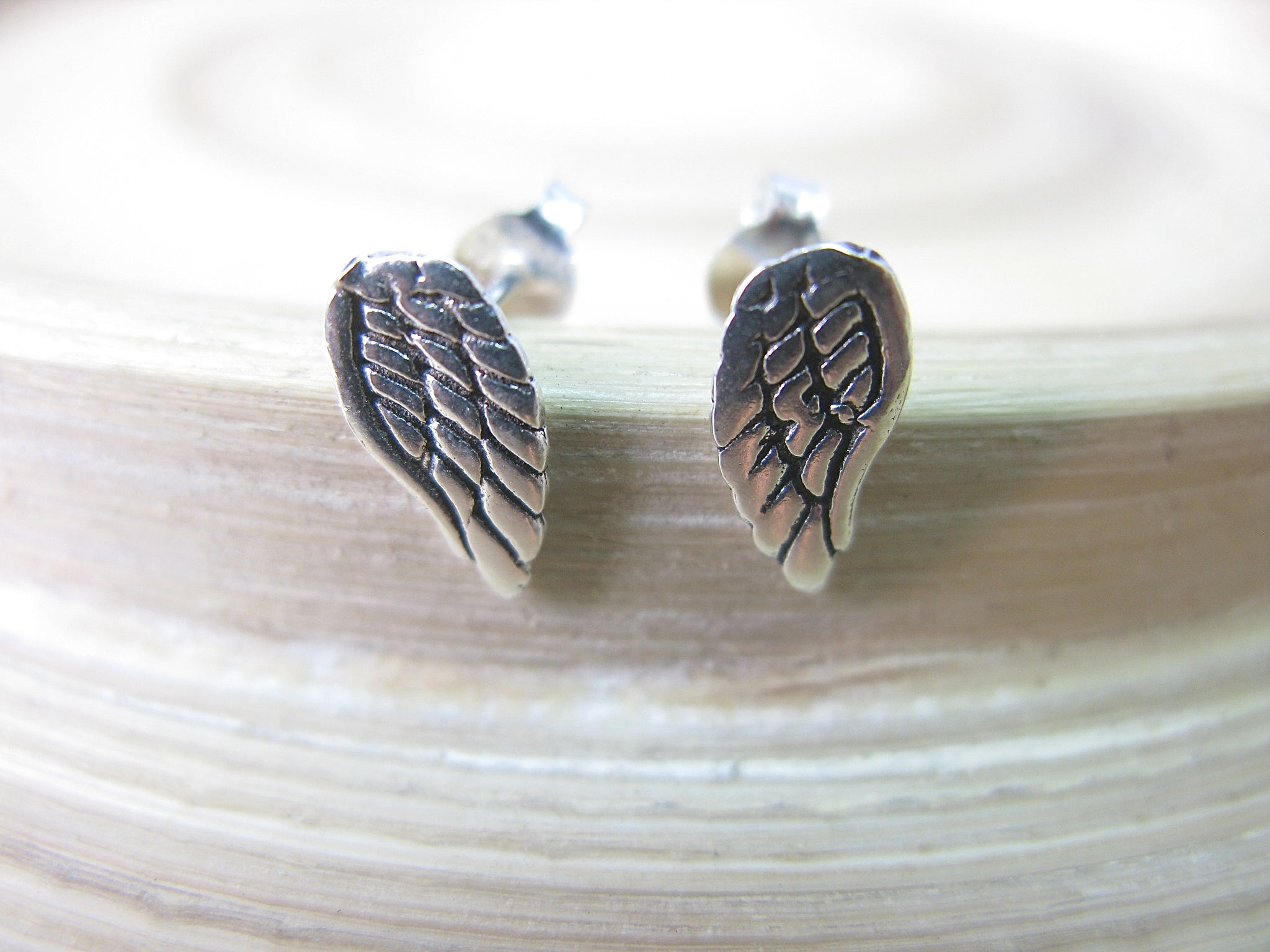 Angel Wings 925 Sterling Silver Stud Earrings