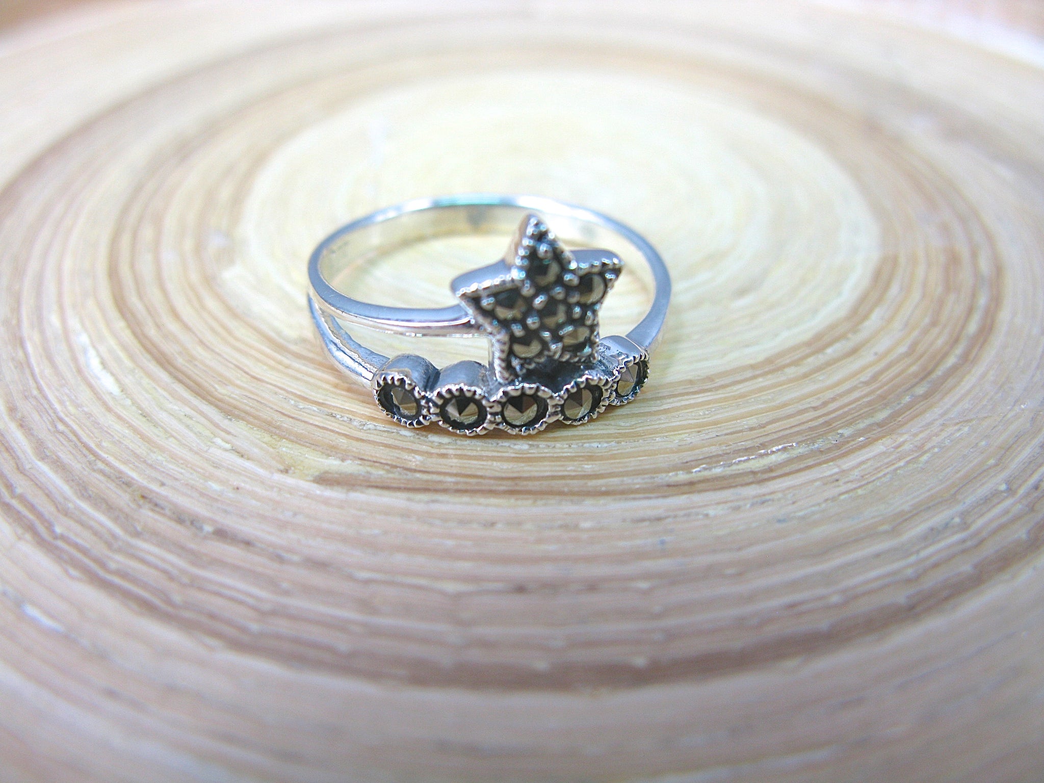 Star Marcasite Ring in 925 Sterling Silver