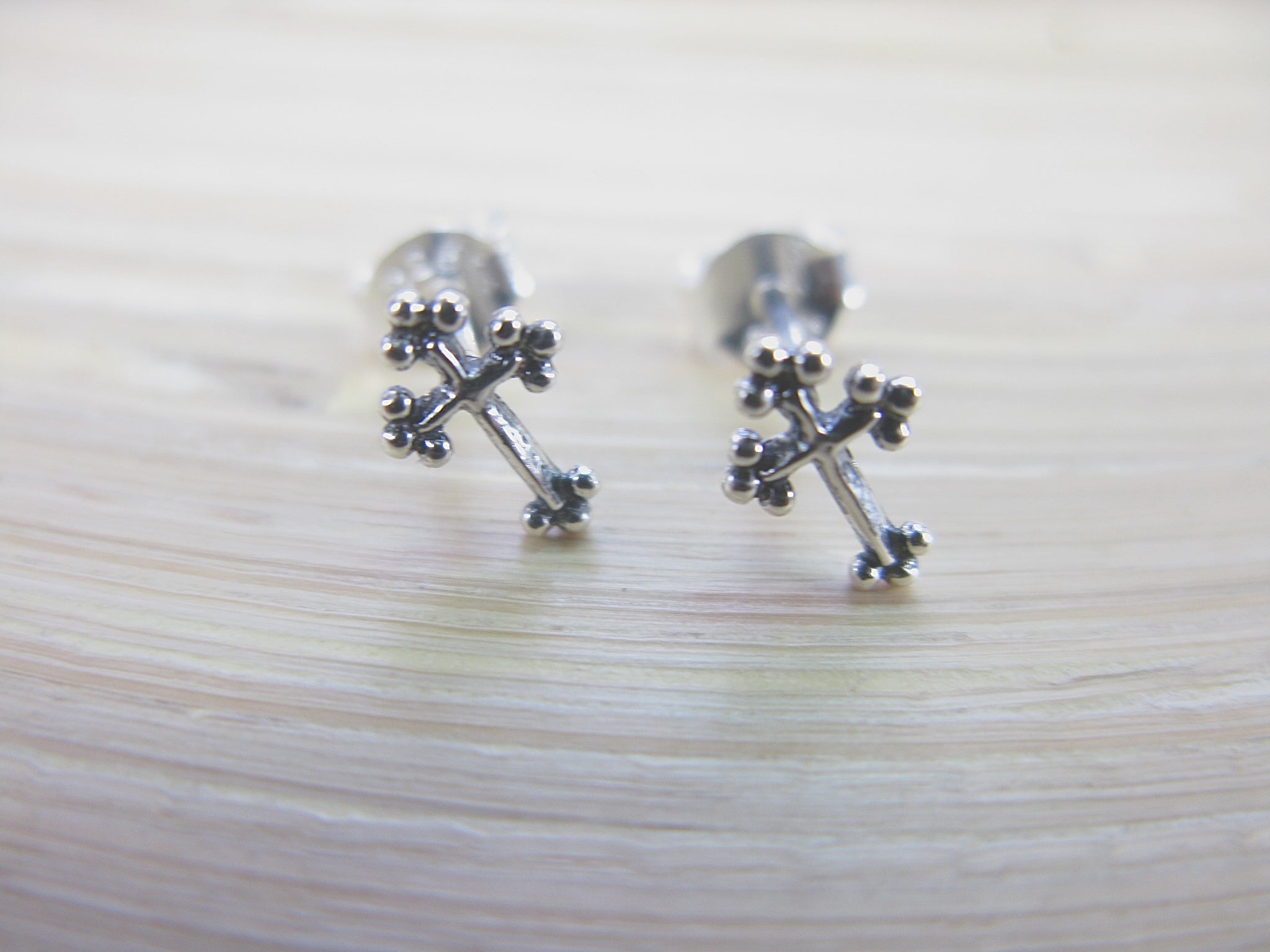 Cross 925 Sterling Silver Stud Earrings