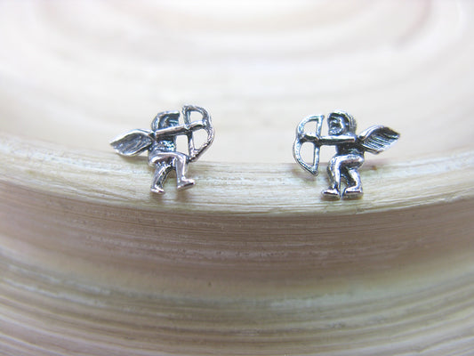 Cute Cupid 925 Sterling Stud Earrings