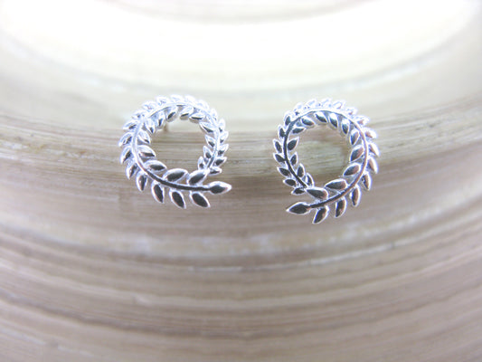 Flower Wreath Stud Earrings in 925 Sterling Silver