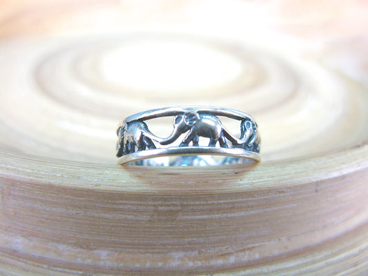 Elephant Filigree Ring in 925 Sterling Silver