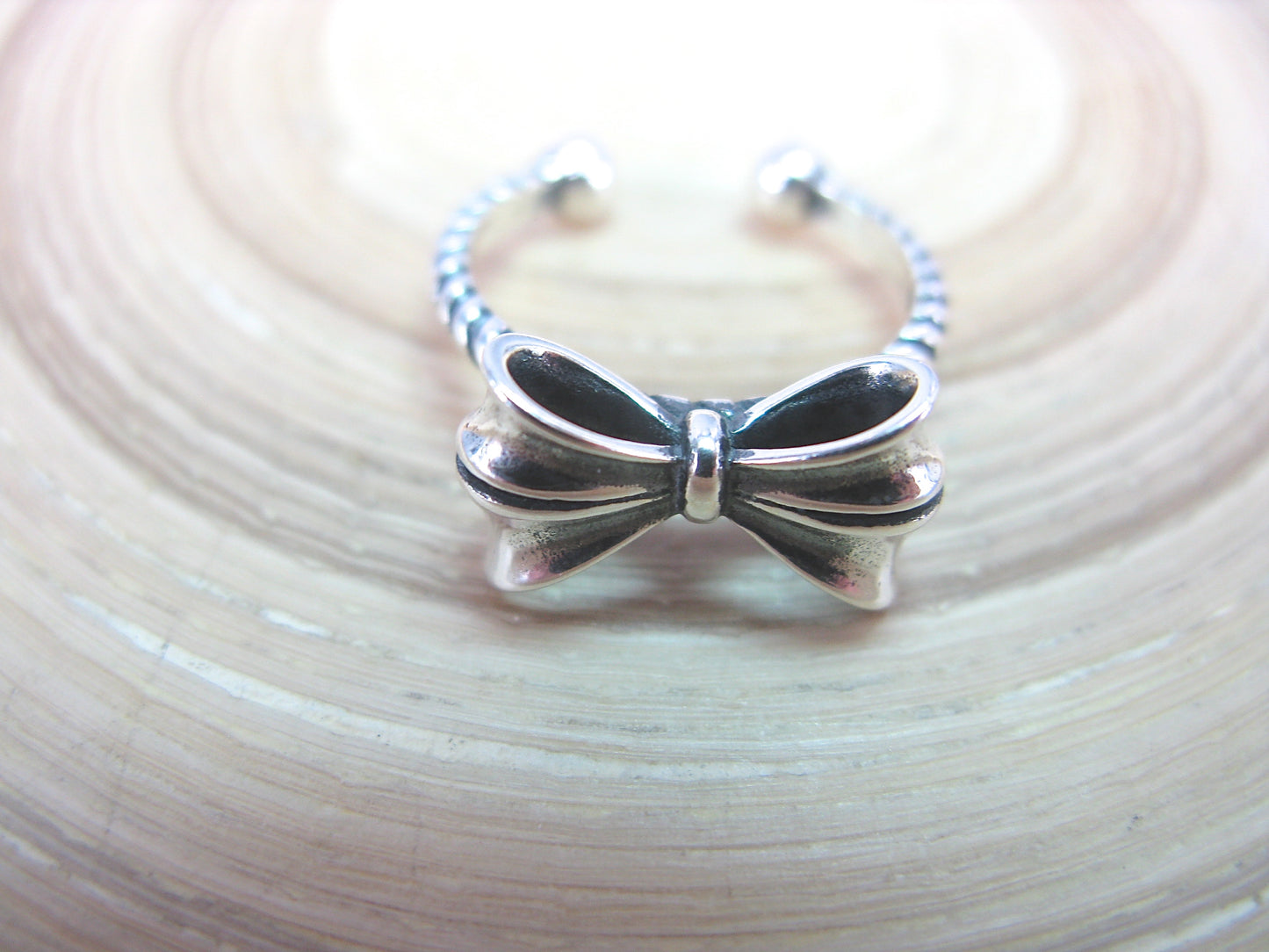 Ribbon Bow 925 Sterling Silver Ring