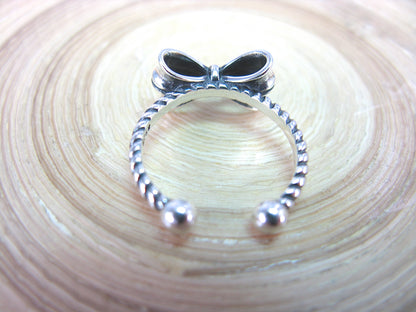 Ribbon Bow 925 Sterling Silver Ring