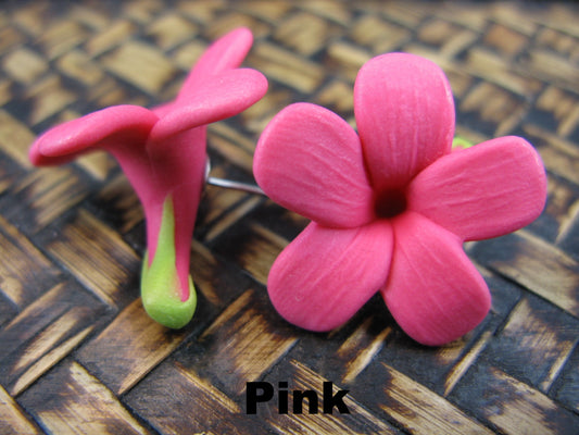 Flower Handmade Clay Stud Earrings Stud - Faith Owl