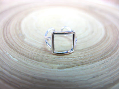 Square Geometric 925 Sterling Silver Ear Cuff