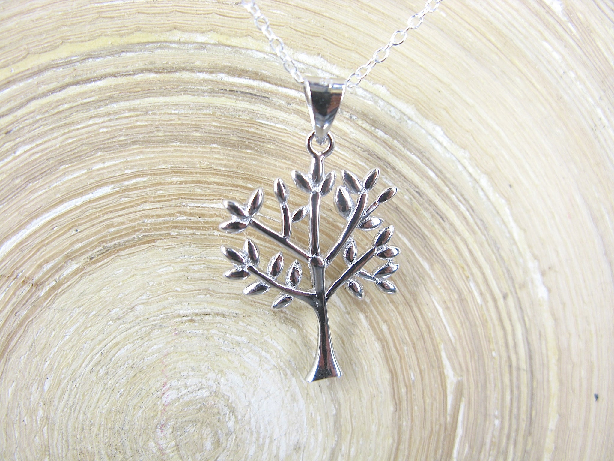 Tree Pendant Necklace in 925 Sterling Silver
