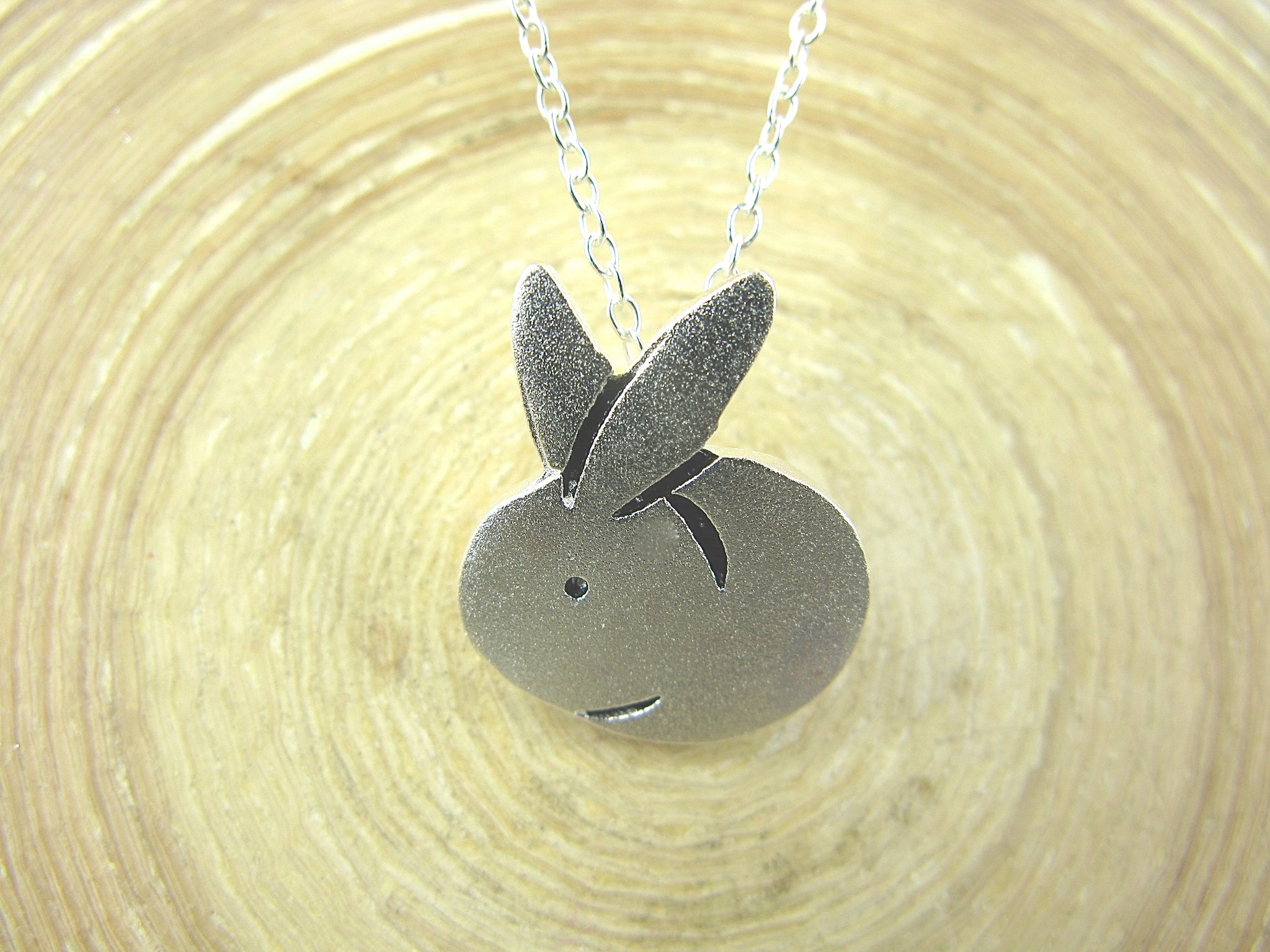 Rabbit Pendant Chain Necklace in 925 Sterling Silver