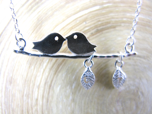 Birds Pendant Necklace in 925 Sterling Silver
