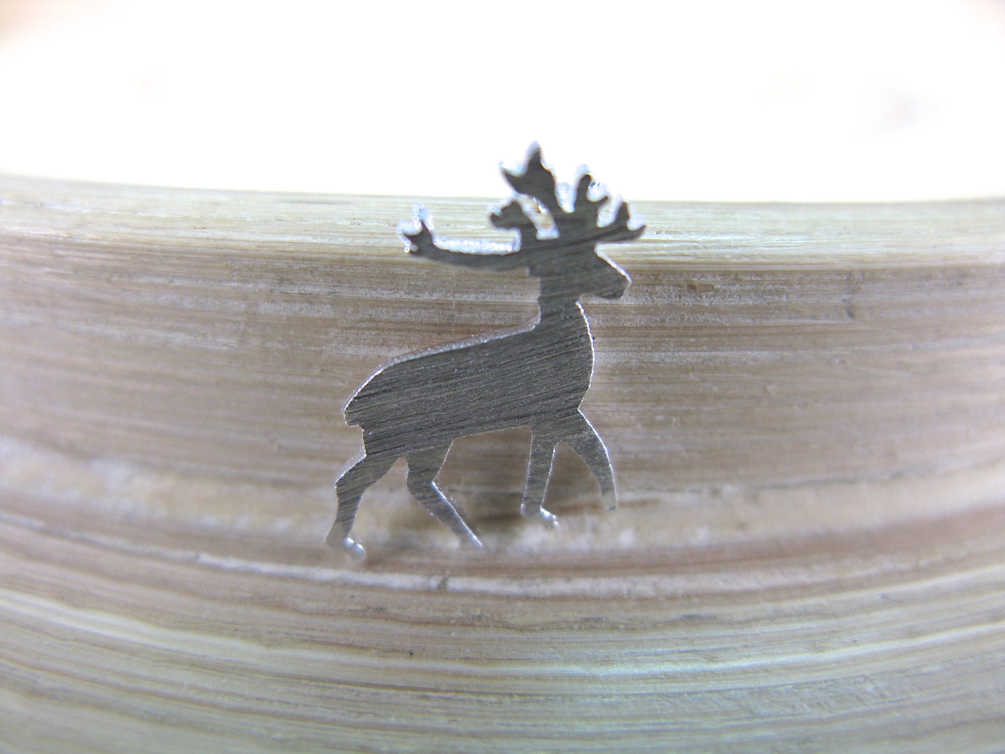 Deer Reindeer Pendant Necklace in 925 Sterling Silver