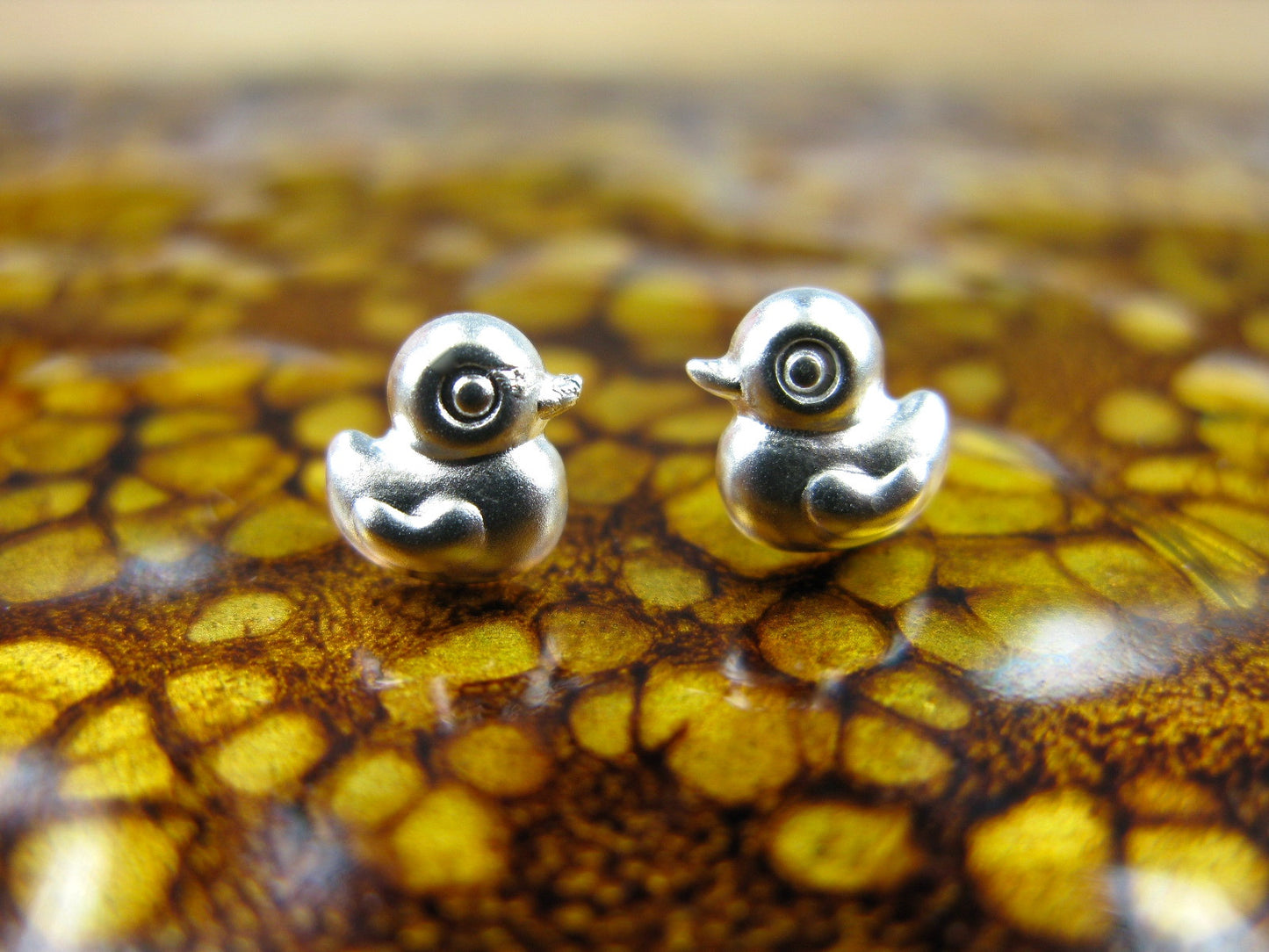 Duck 925 Sterling Silver Stud Earrings Stud Faith Owl - Faith Owl