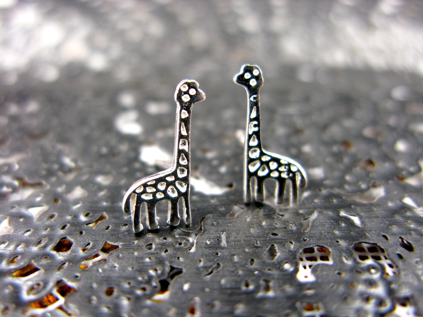 Giraffe 925 Sterling Silver Stud Earrings Stud Faith Owl - Faith Owl