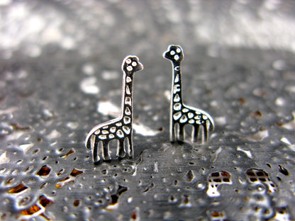 Giraffe 925 Sterling Silver Stud Earrings Stud Faith Owl - Faith Owl