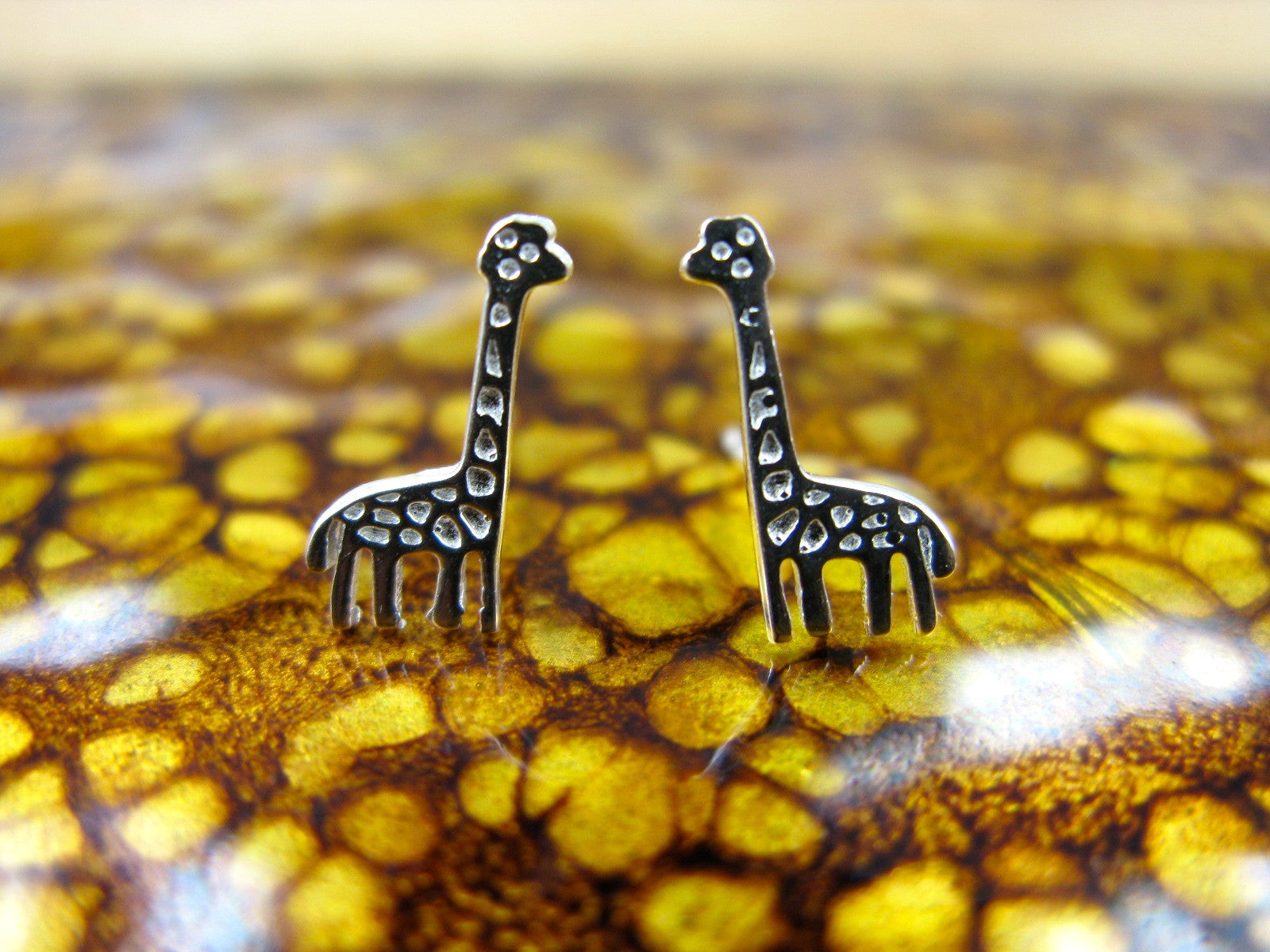 Giraffe 925 Sterling Silver Stud Earrings Stud Faith Owl - Faith Owl