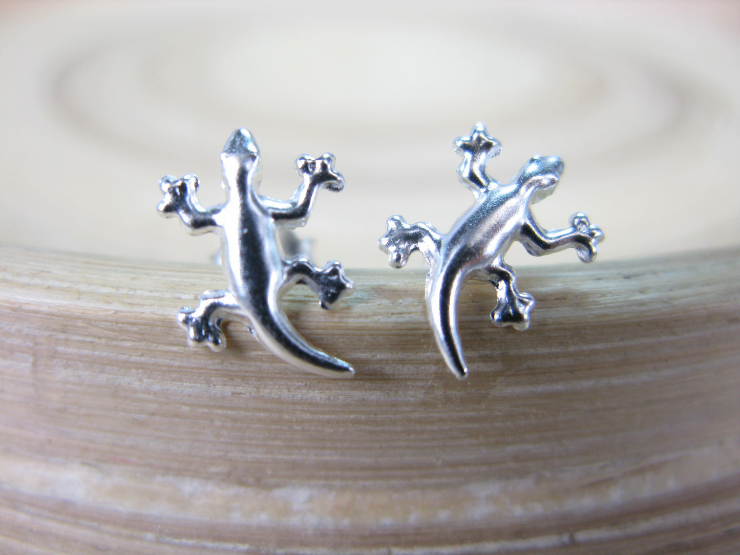 Lizard Stud Earrings in 925 Sterling Silver