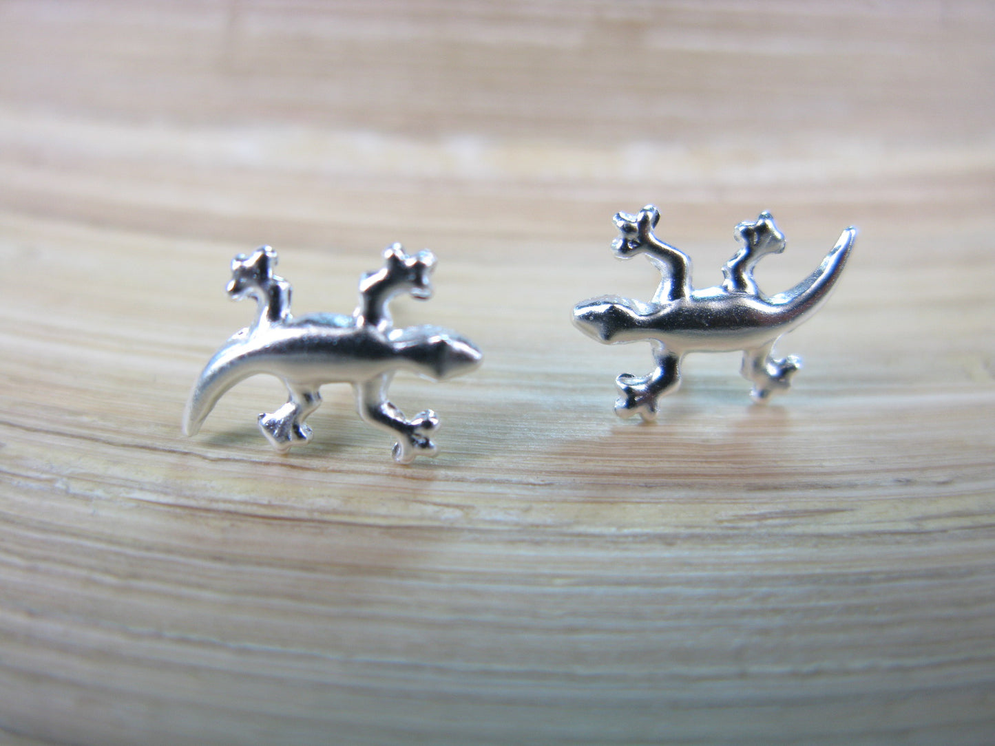 Lizard Stud Earrings in 925 Sterling Silver