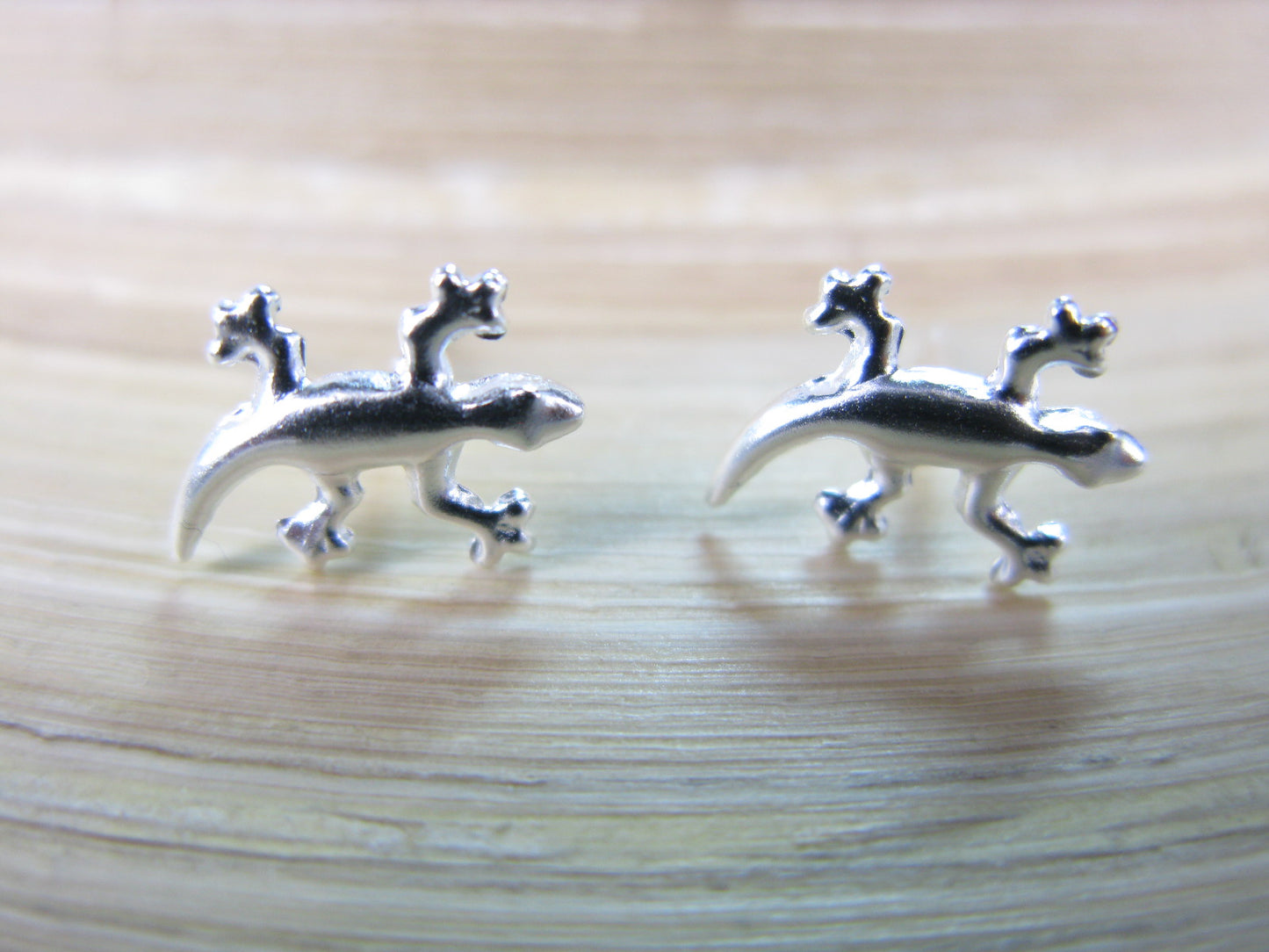 Lizard Stud Earrings in 925 Sterling Silver