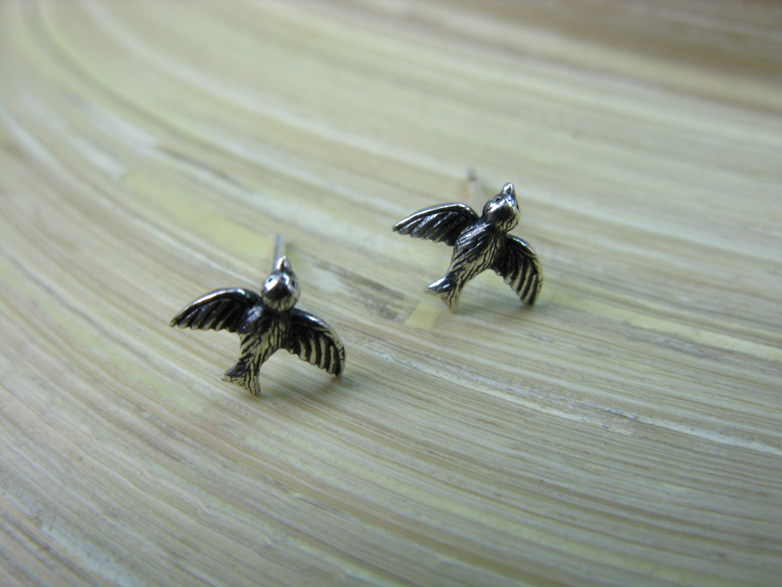 Bird Stud Earrings in 925 Sterling Silver