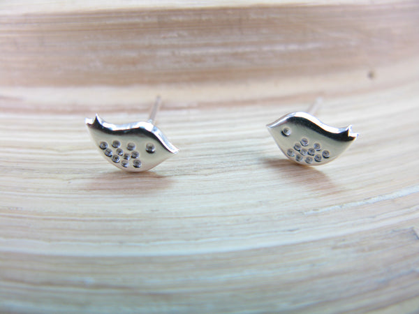 Bird Stud Earrings in 925 Sterling Silver