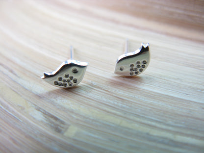 Bird Stud Earrings in 925 Sterling Silver