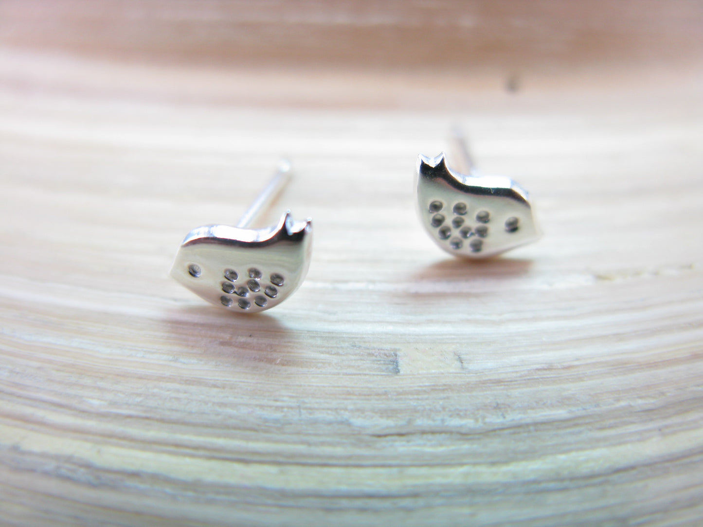 Bird Stud Earrings in 925 Sterling Silver