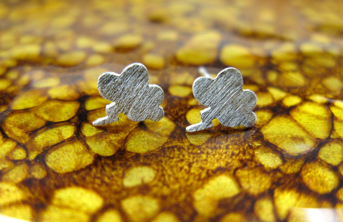 Cloud Lightning Weather Sterling Silver Stud Earrings Stud - Faith Owl