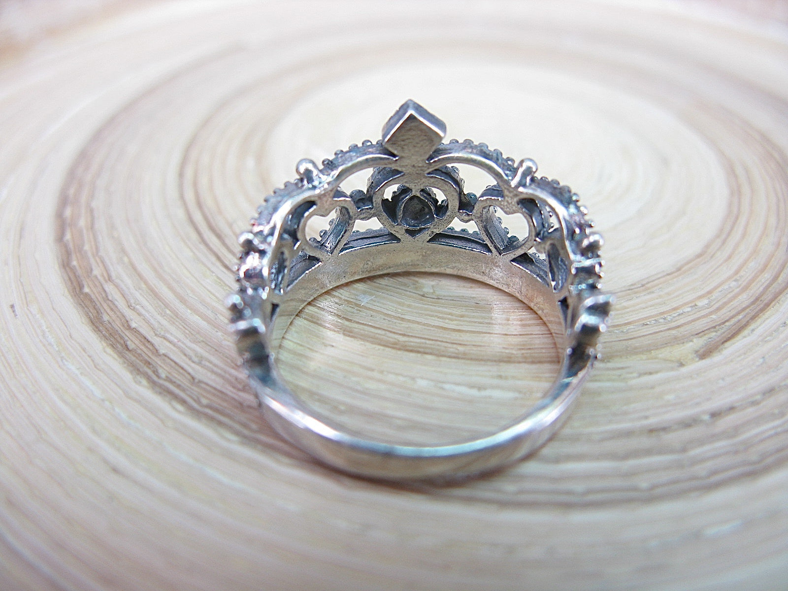 Crown Marcasite Filigree Tiara 925 Sterling Silver Ring Ring Faith Owl - Faith Owl