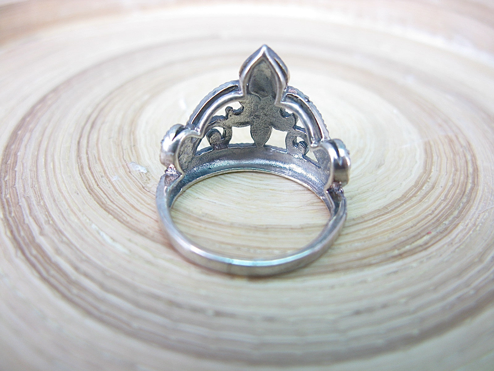 Crown Marcasite Filigree Tiara Vintage 925 Sterling Silver Ring Ring Faith Owl - Faith Owl
