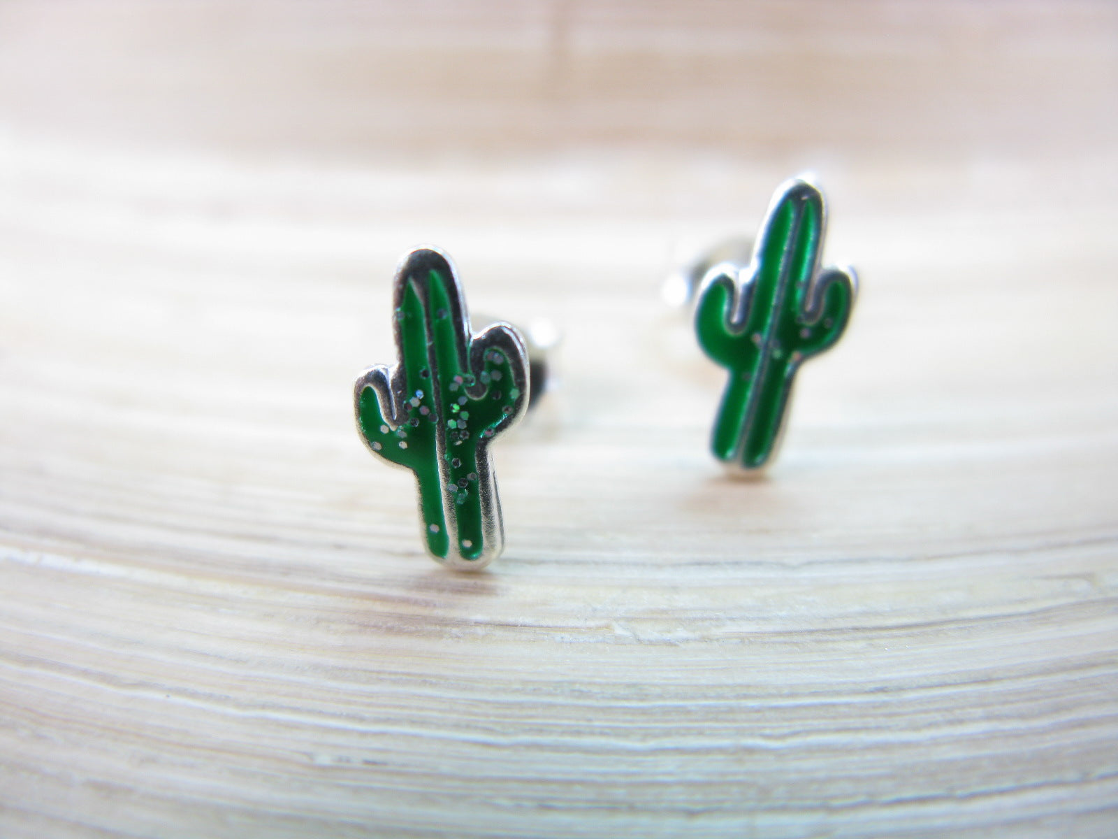 Cactus 925 Sterling Silver Stud Earrings
