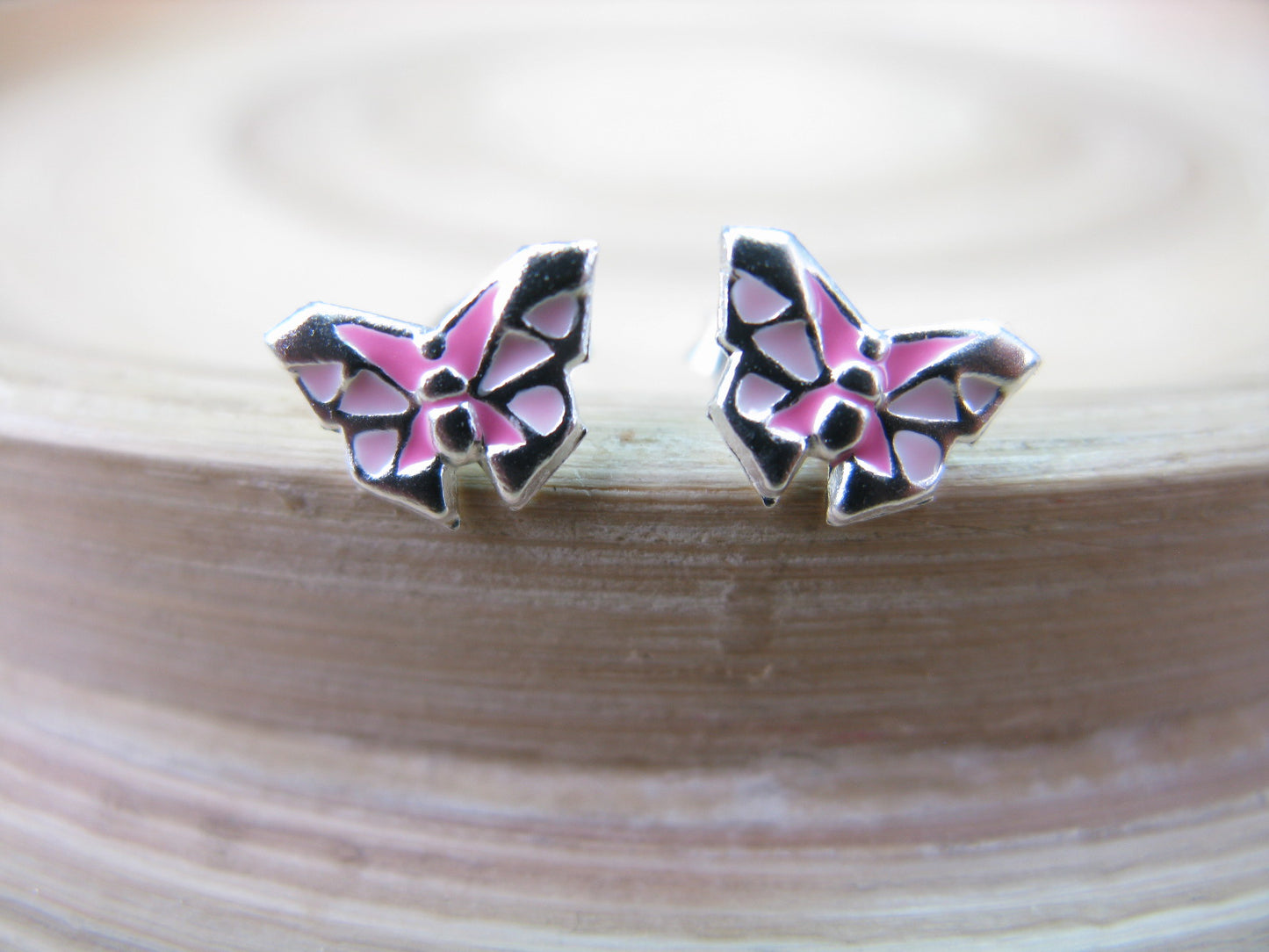 Butterfly 925 Sterling Silver Stud Earrings