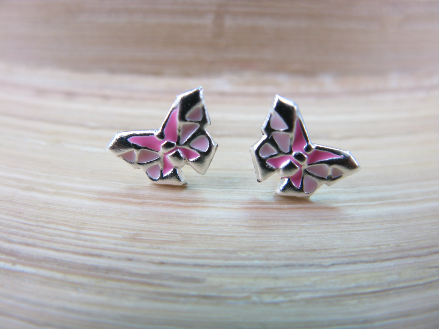 Butterfly 925 Sterling Silver Stud Earrings