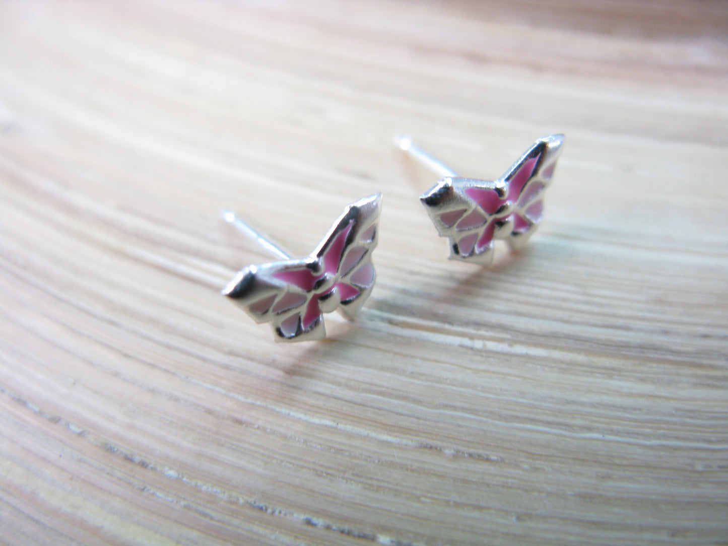 Butterfly 925 Sterling Silver Stud Earrings