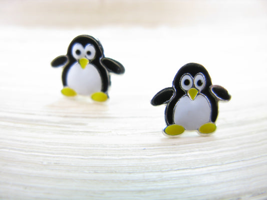 Penguin 925 Sterling Silver Stud Earrings