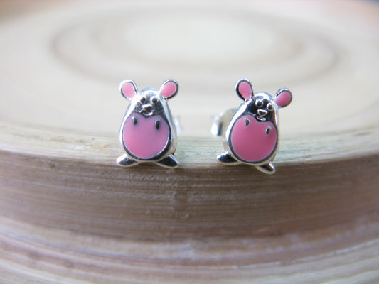 Mouse 925 Sterling Silver Stud Earrings