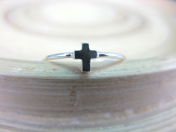 Cross Religious Faith 925 Sterling Silver Ring Ring - Faith Owl