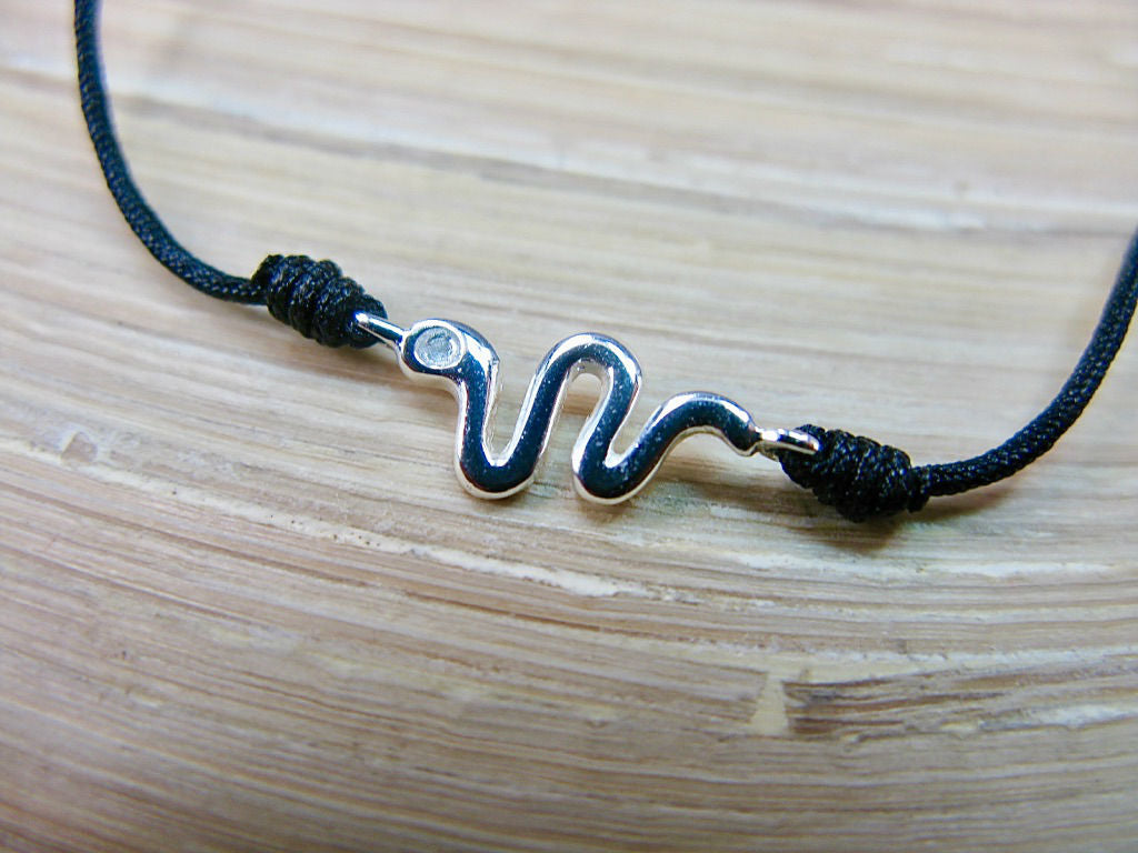 Snake 925 Sterling Silver Adjustable String Bracelet