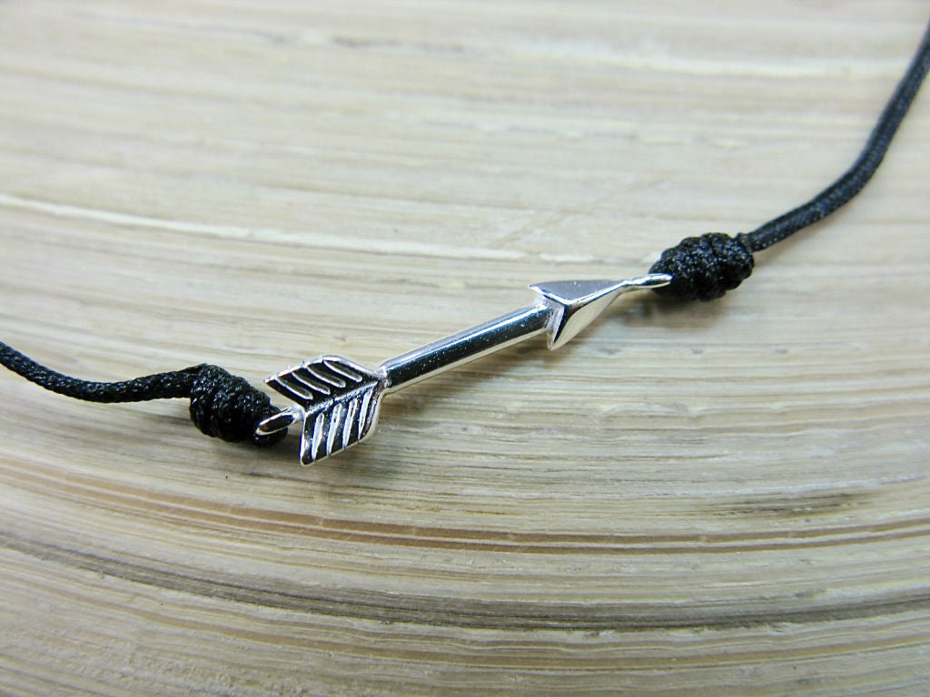 Arrow 925 Sterling Silver Adjustable String Bracelet