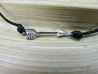 Arrow 925 Sterling Silver Adjustable String Bracelet