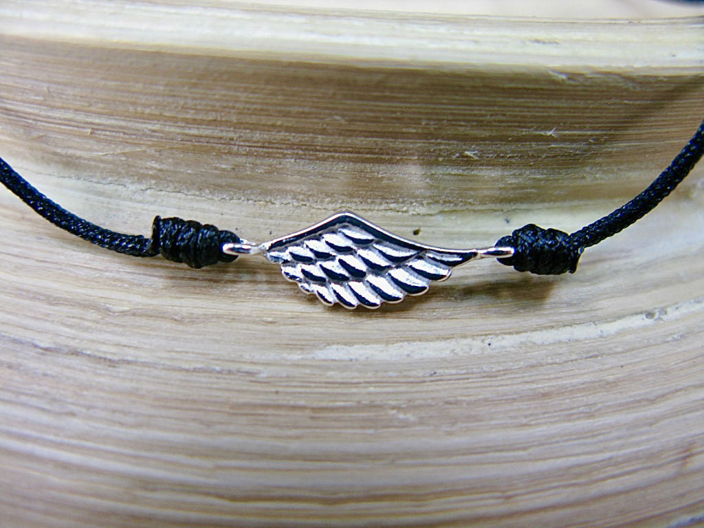 Wing 925 Sterling Silver Adjustable String Bracelet