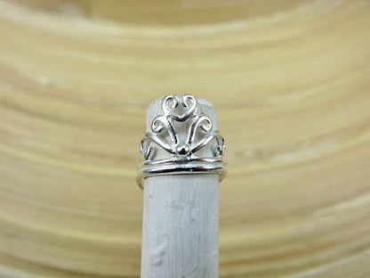 Crown Filigree 925 Sterling Silver Ear Cuff